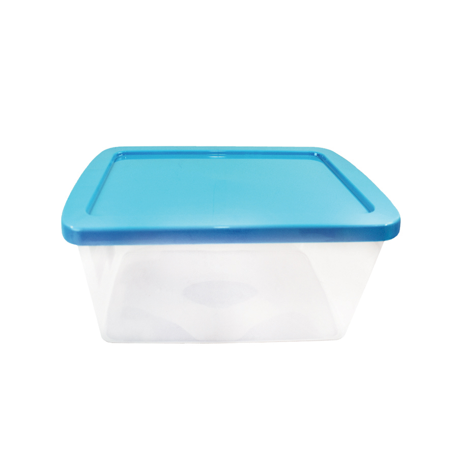 Caja de Plástico Multiusos con tapa 6 Litros color Aqua