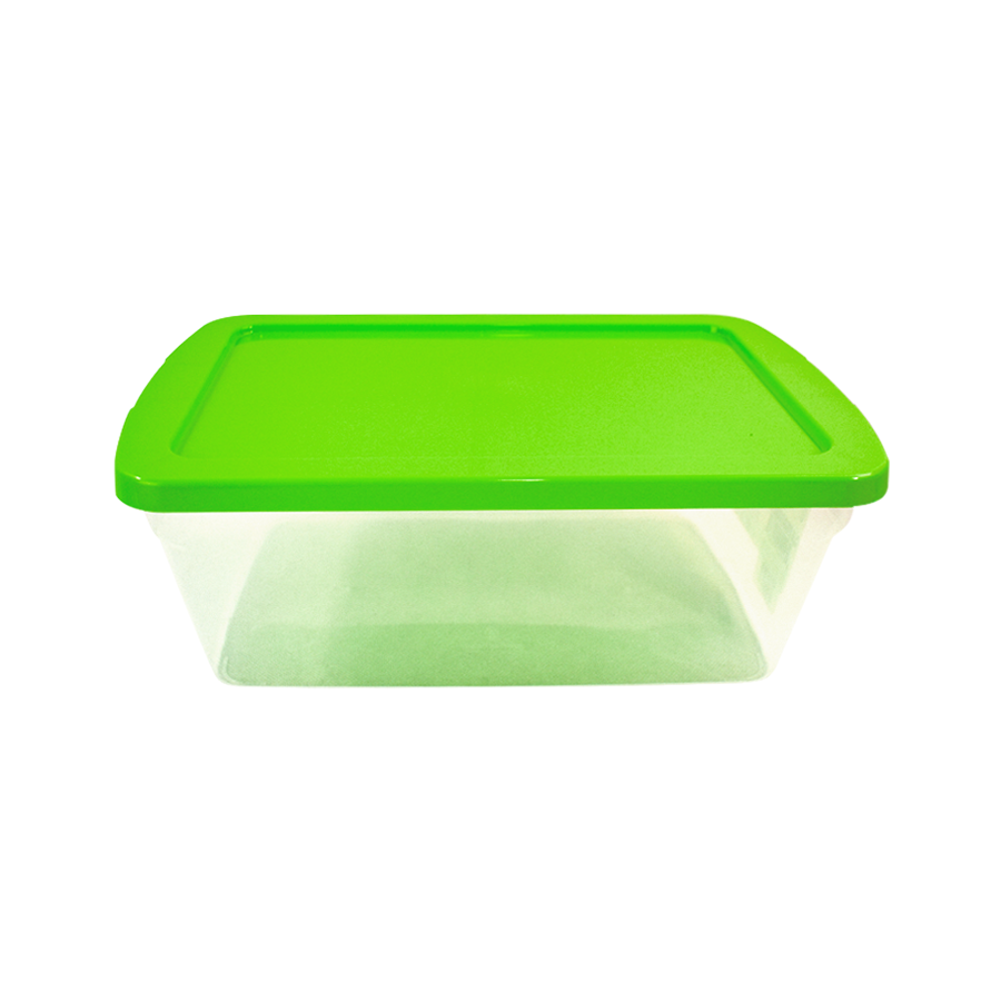 Caja de Plástico Multiusos con tapa 6 Litros color Verde