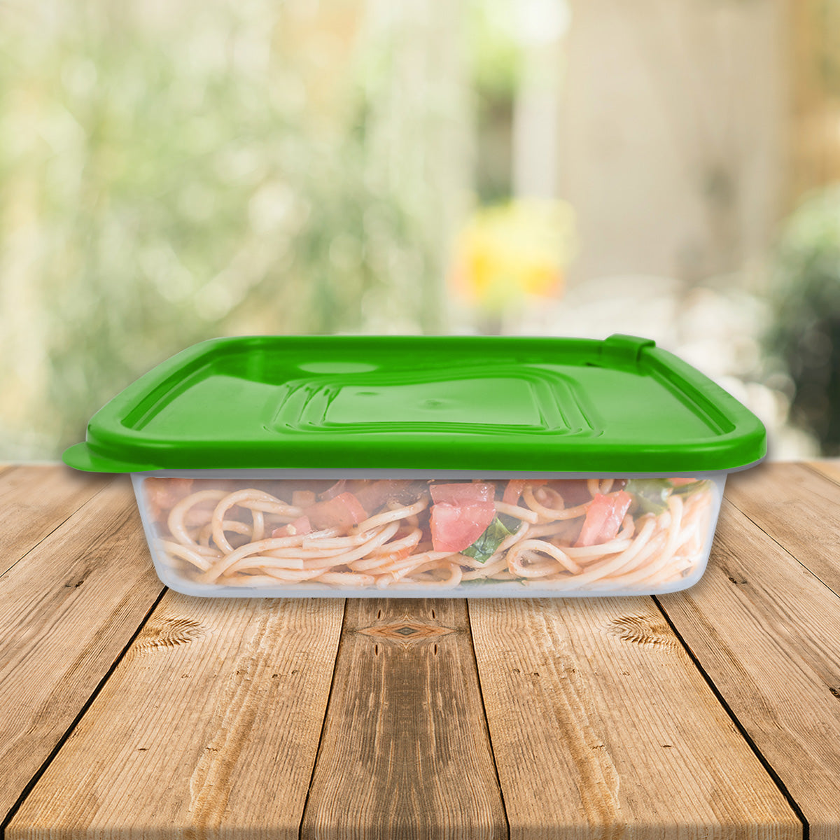 Contenedor Microfresh Cuadrado Color Verde 2L