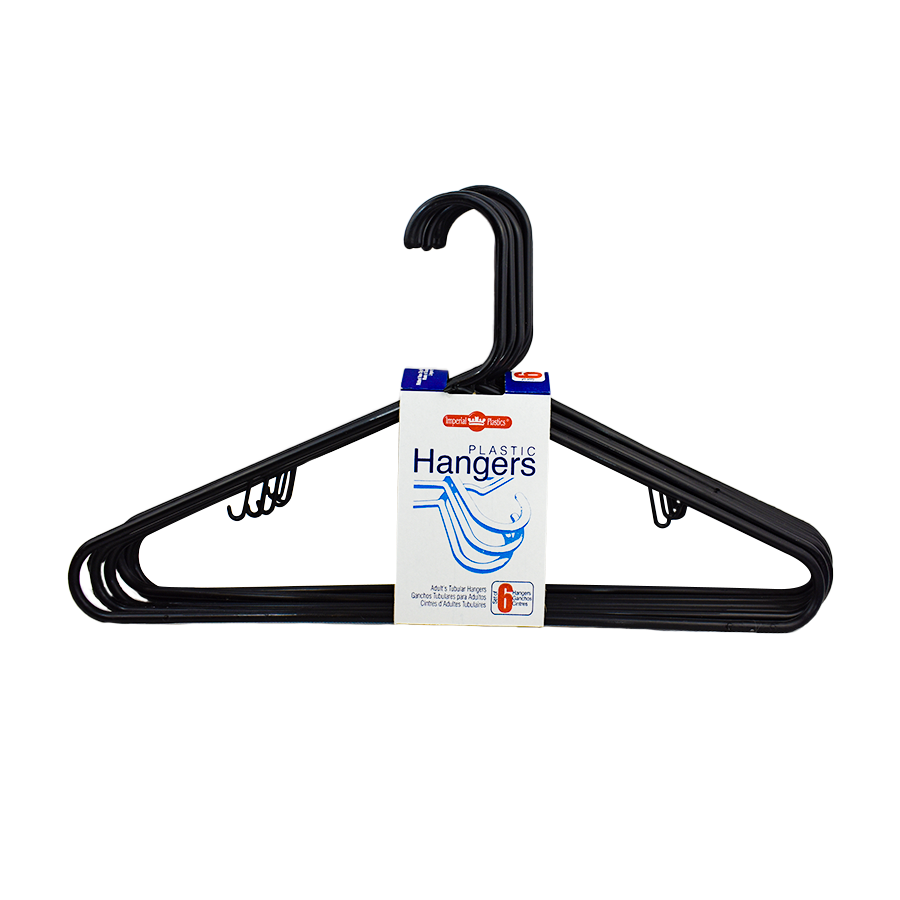 Set de 6 Ganchos tubulares para adulto color Negro