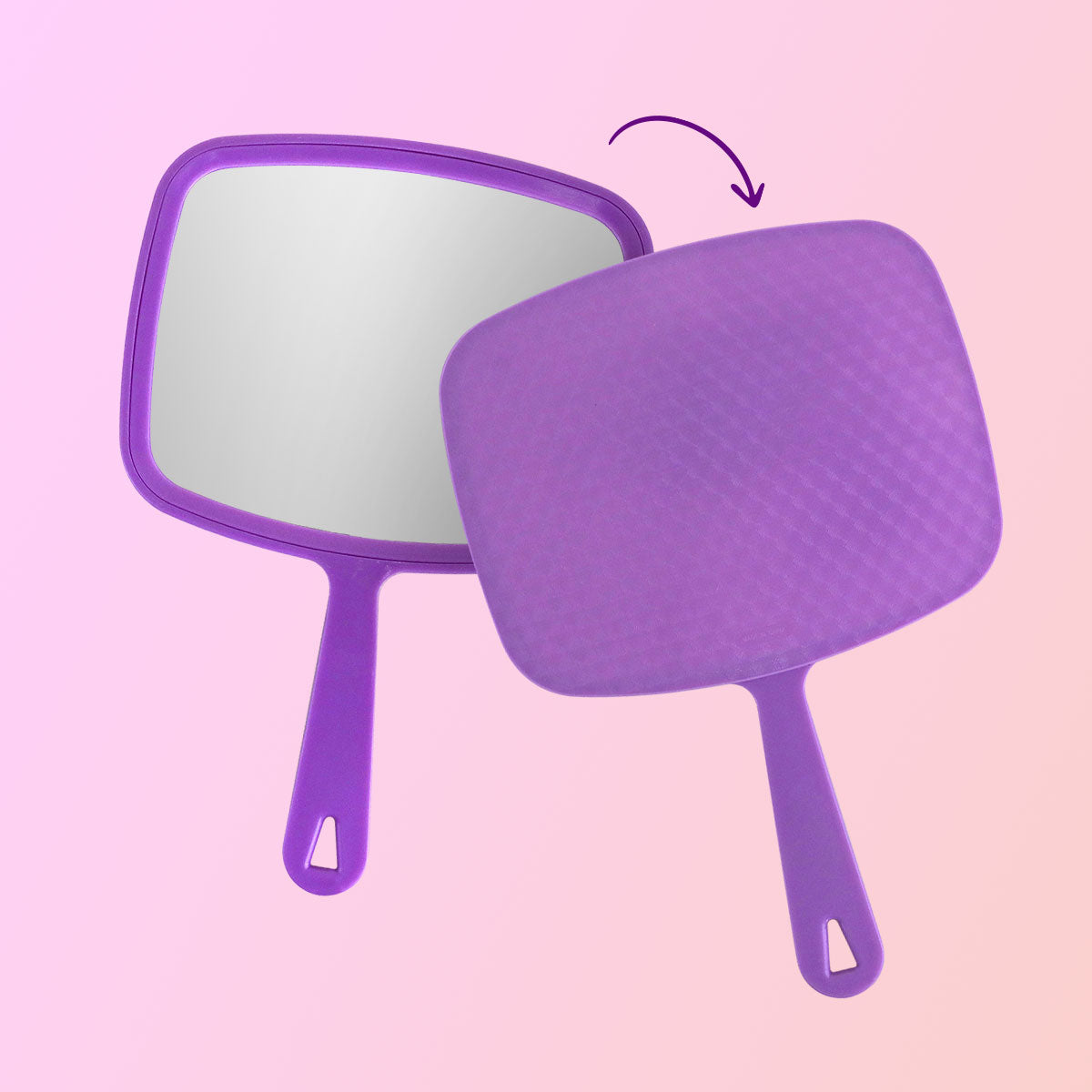 Espejo rectangular con marco 20x16x28cm en color Lila.