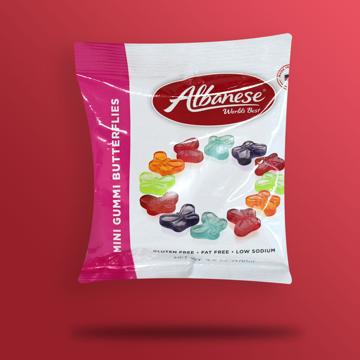 Gomitas Albanese World's Mini Gummi Butterflies, 100 g