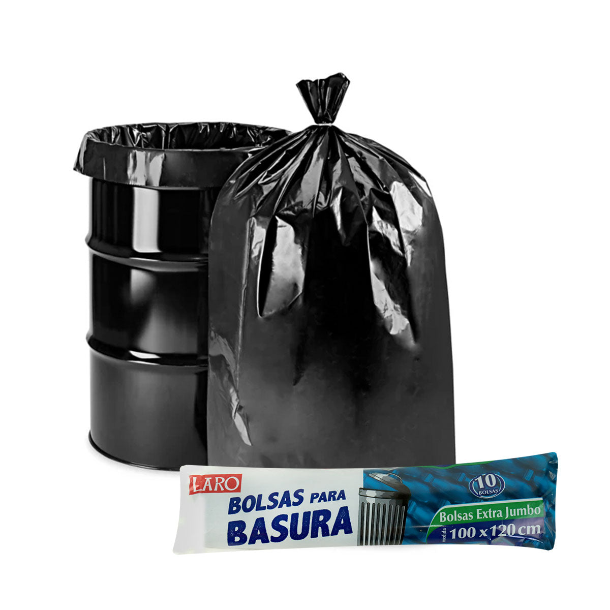 Bolsa para basura Extra Jumbo 100 X 120 cm - Paquete con 10 Bolsas