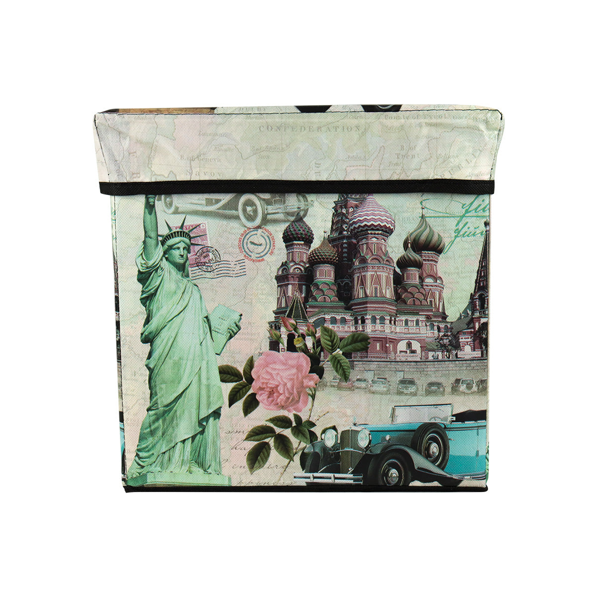 Caja Cuadrada para Almacenamiento, Organizador Non Woven New York