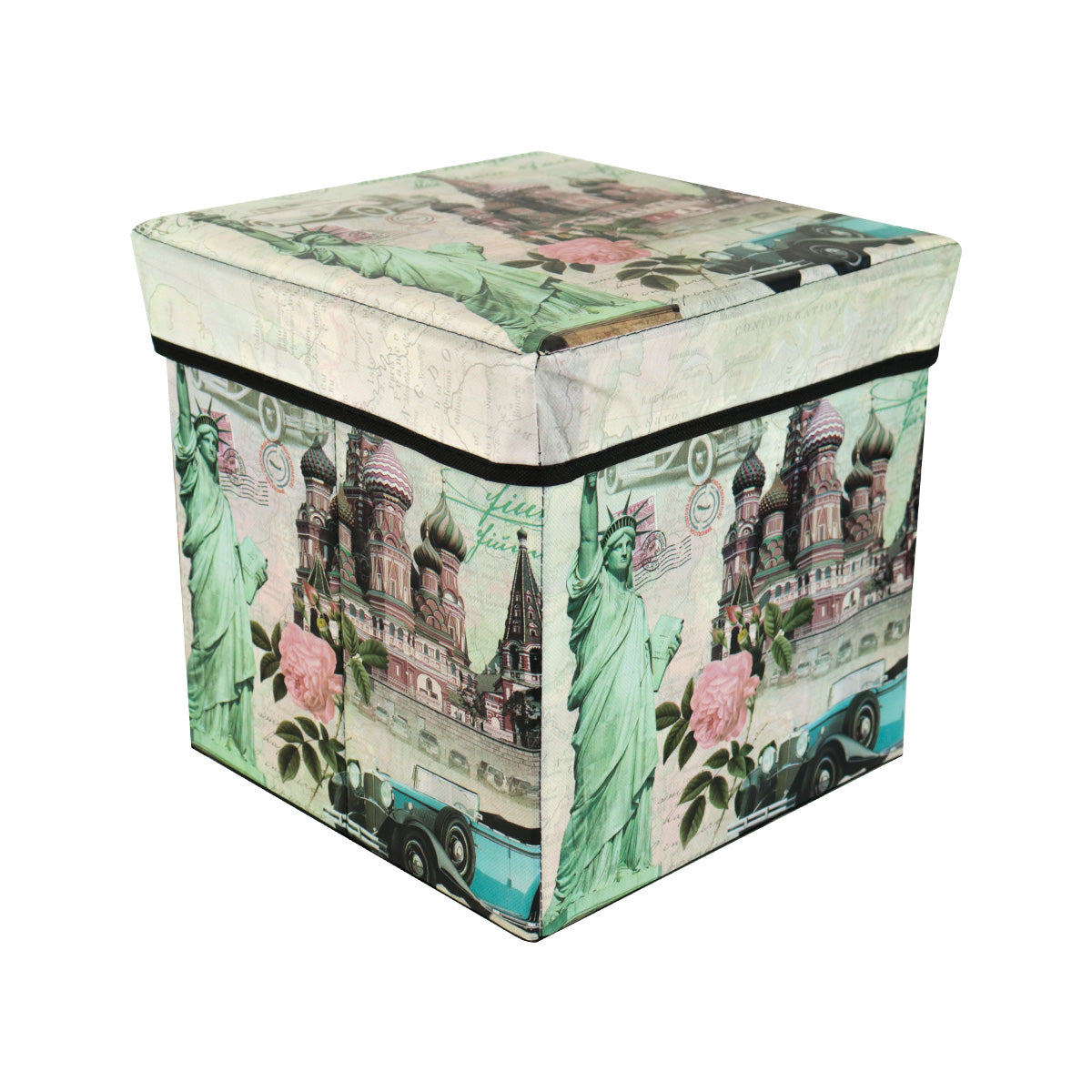 Caja Cuadrada para Almacenamiento, Organizador Non Woven New York