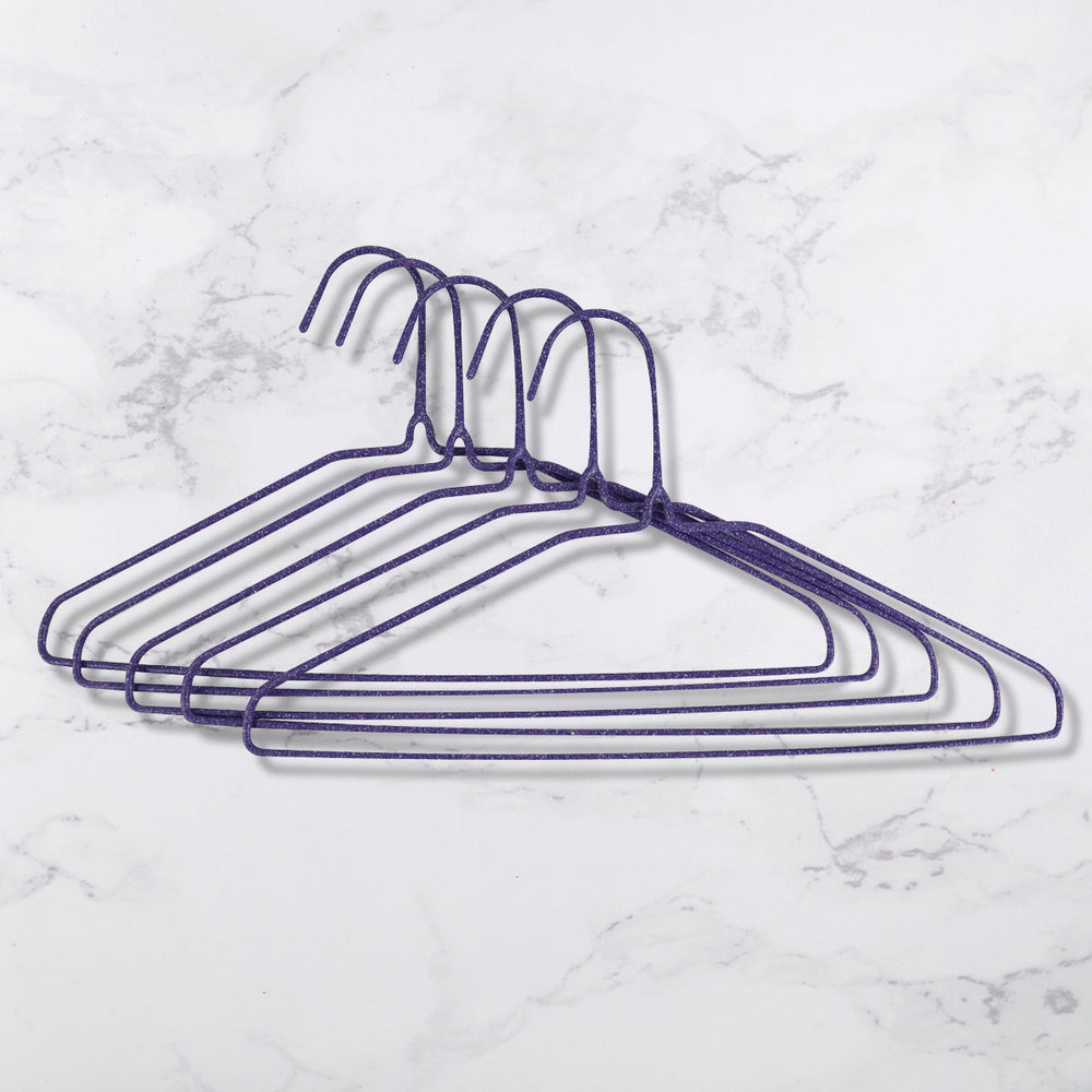 Gancho Alambre, Color Uva, 5 Piezas