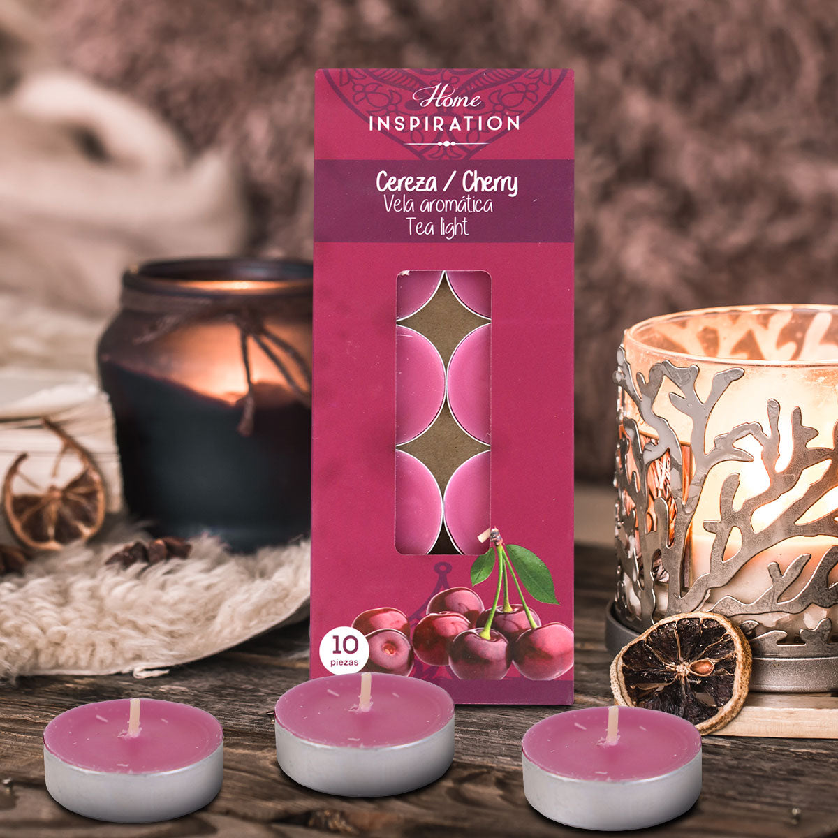 Vela Tea Light Cereza
