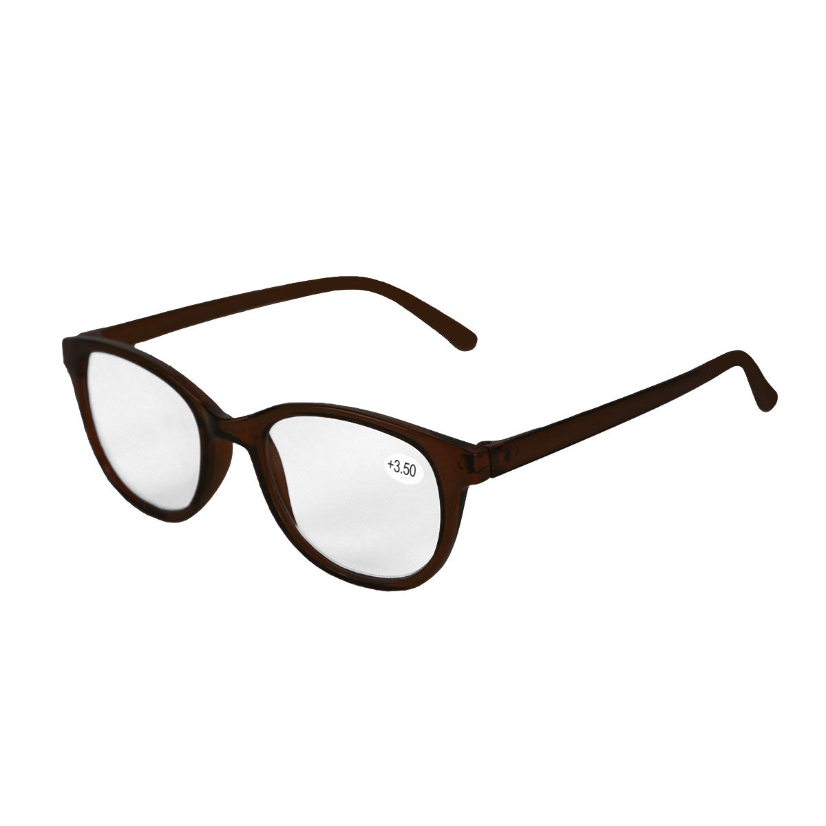 Lentes de Armazón Café Redondos con Graduación de 3.00 Dioptrías, Ideal para Lectura