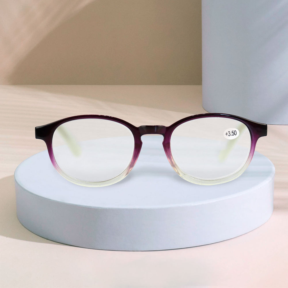 Lentes de Armazón Redondos con Graduación de 3.00 Dioptrias, Ideal para Lectura