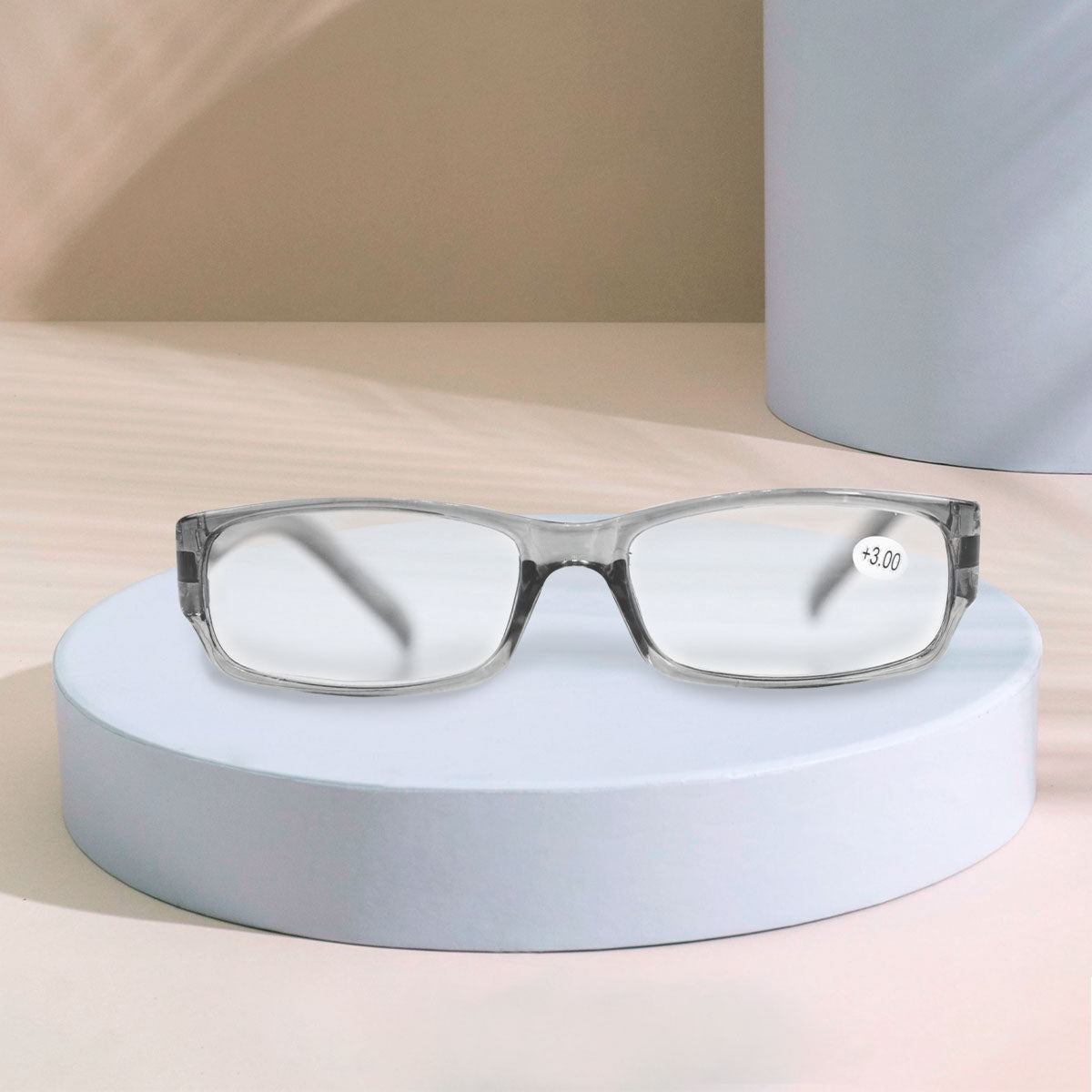 Lentes de Armazón Oxford Rectangulares con Graduación de 3.00 Dioptrias, Ideal para Lectura