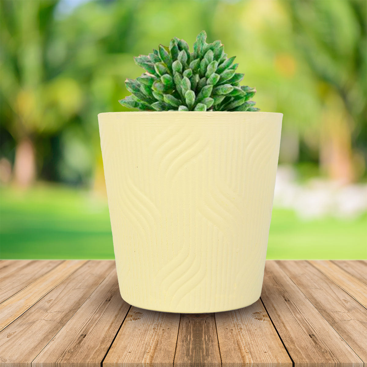 Maceta de Cerámica Color Amarillo