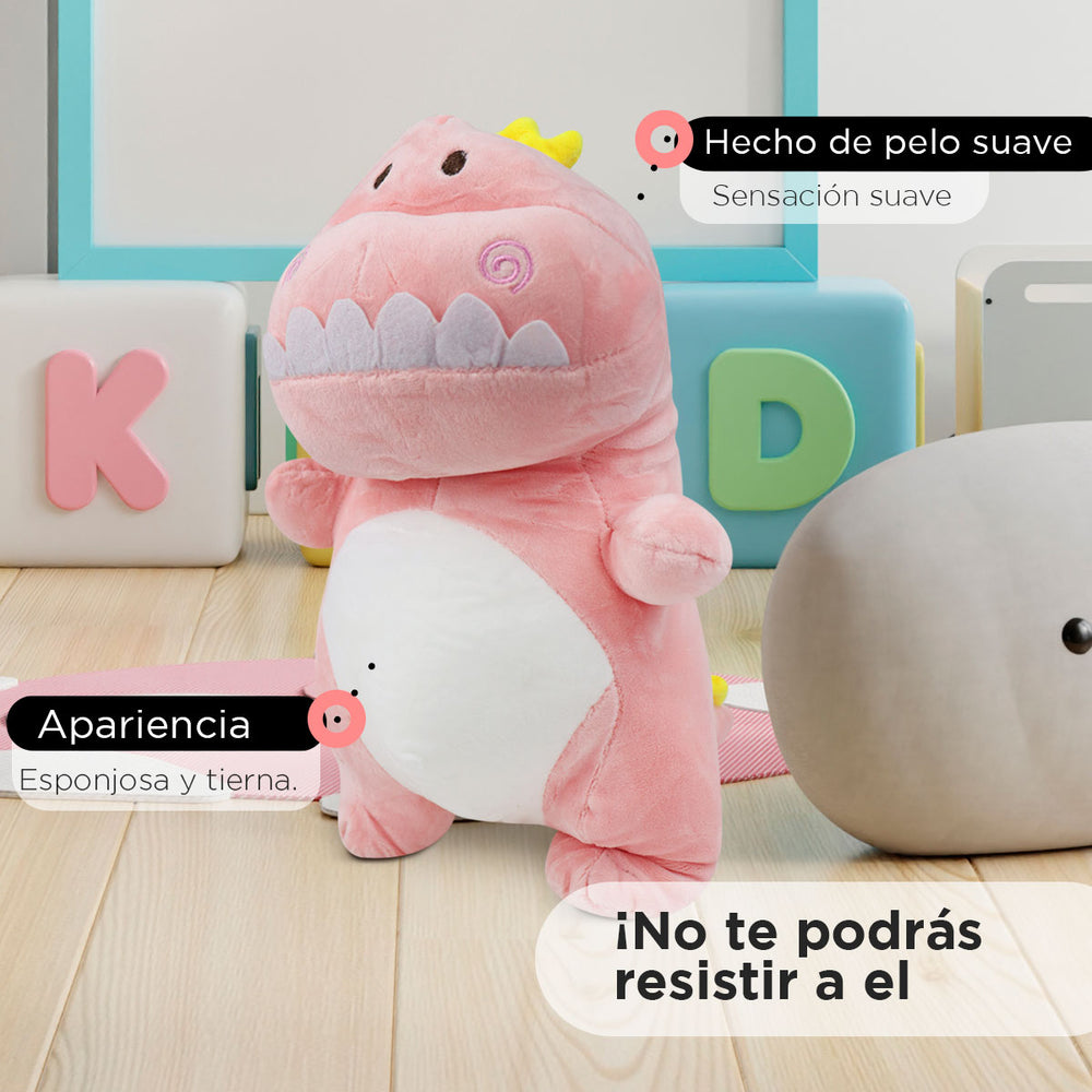 Adorable Dinosaurio de Peluche Suave color Rosa
