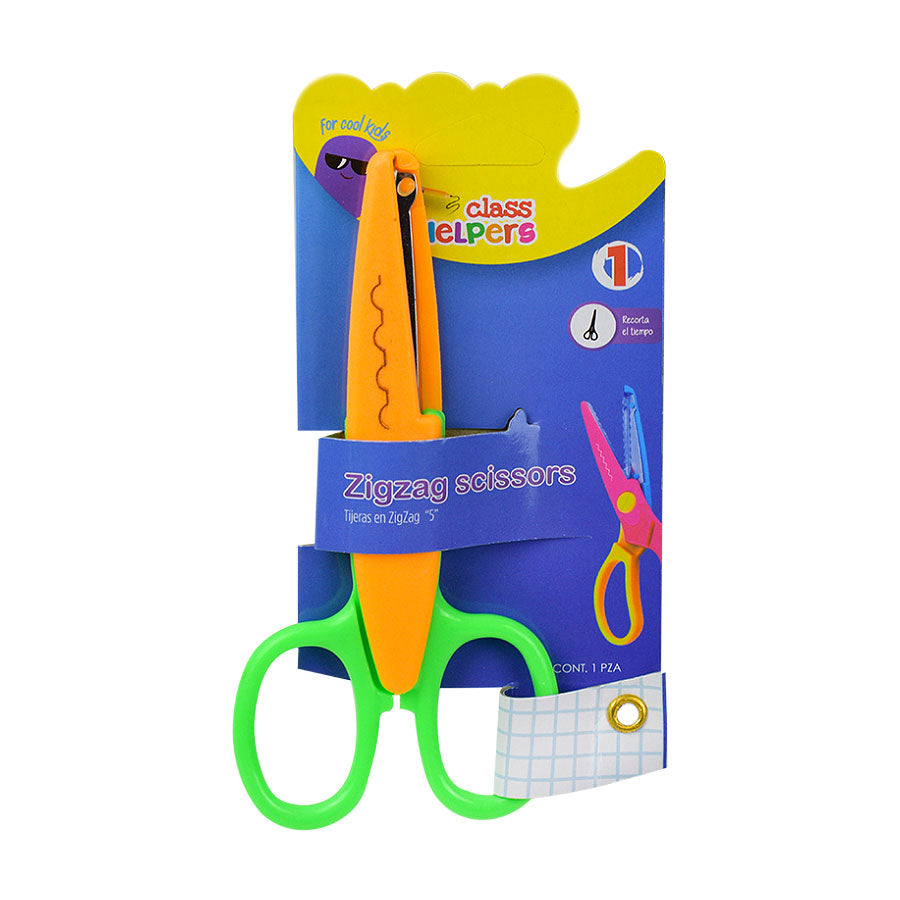 Tijeras Zigzag de Colores Class Helpers