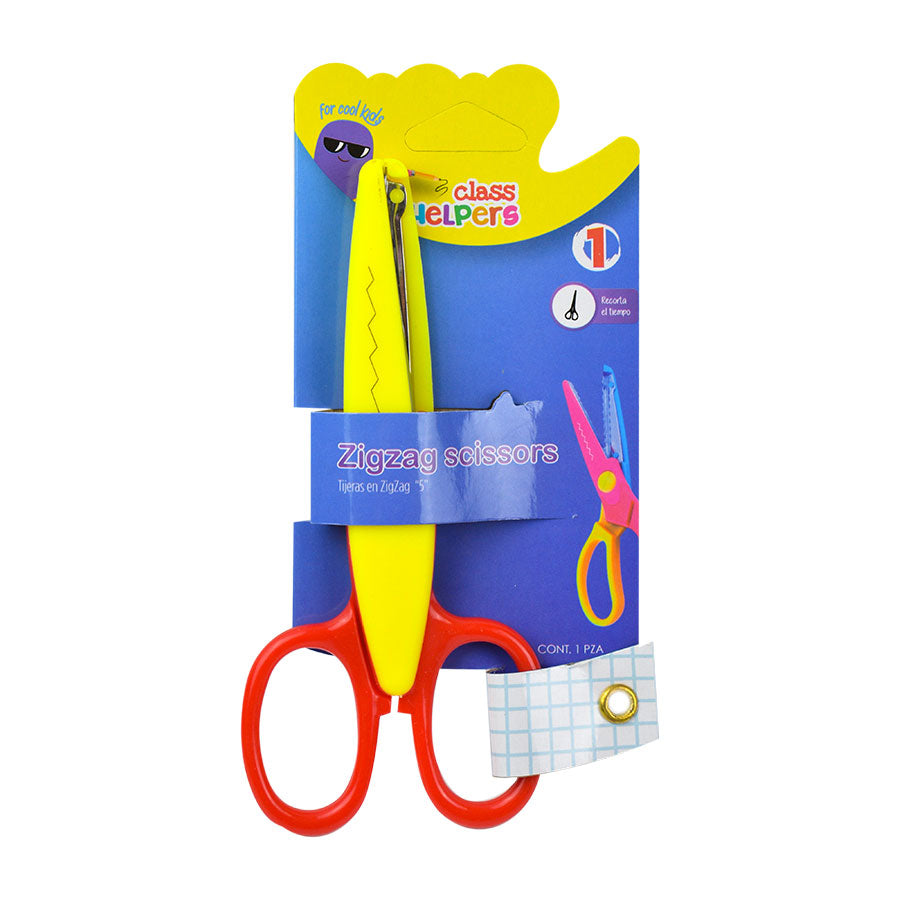 Tijeras Zigzag de Colores Class Helpers
