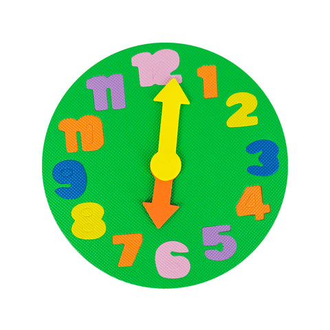 Reloj Didáctico y Colorido para Niños, Color Verde