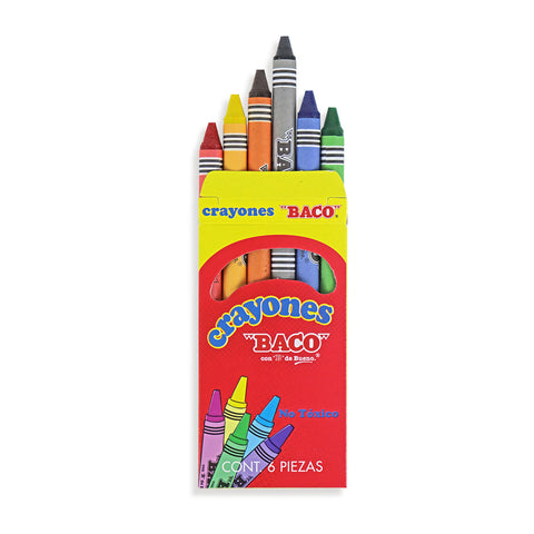 Crayones de Colores "Baco" 6 piezas