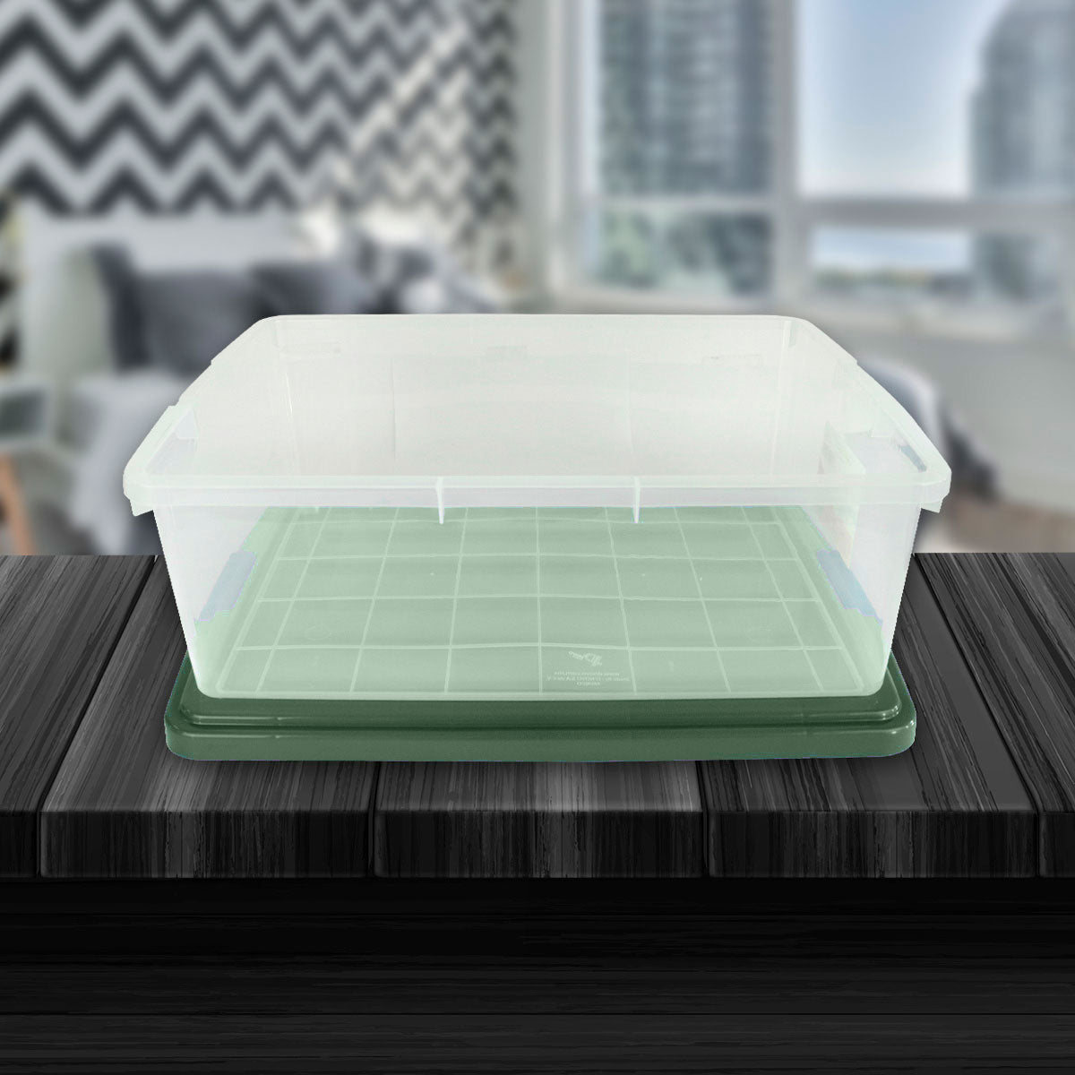 Caja de Almacenamiento Goliat, 32 L, 1 Pieza, Color Verde Militar