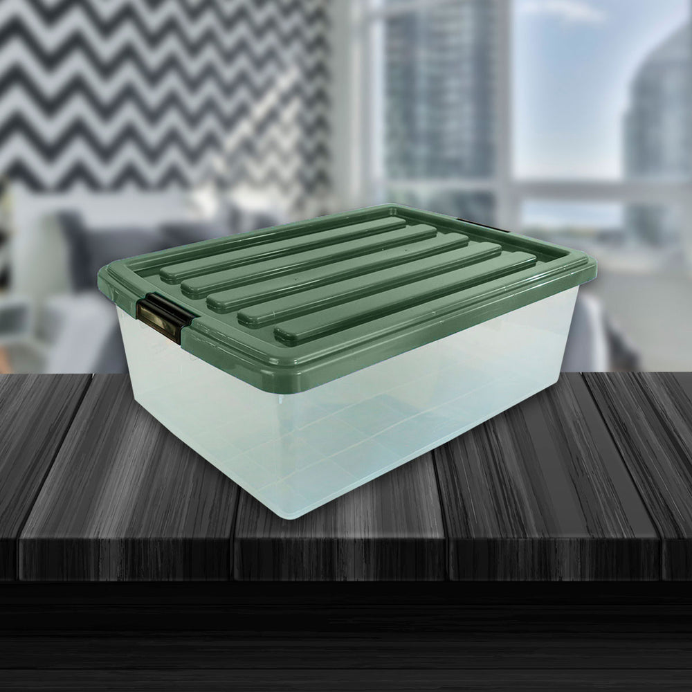 Caja de Almacenamiento Goliat, 32 L, 1 Pieza, Color Verde Militar