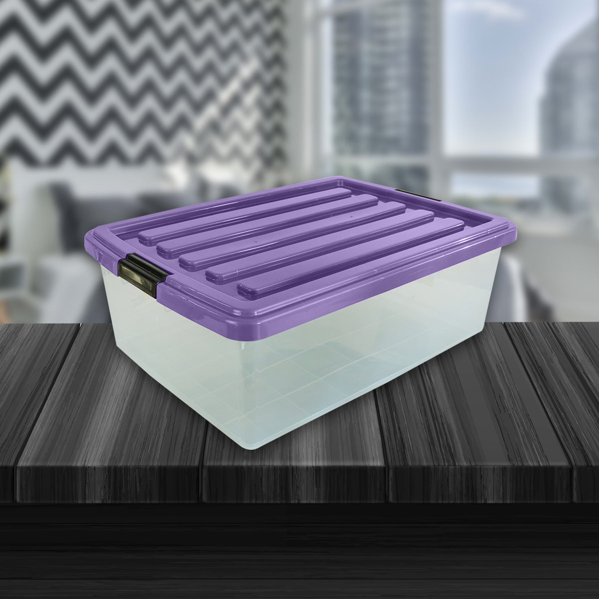 Caja de Plástico Goliat 32L color Morado