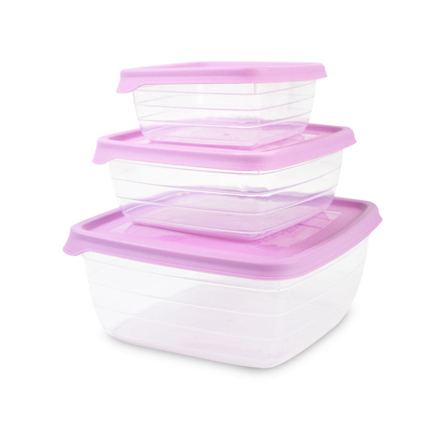 Juego de Contenedores Herméticos para AlimentosNirmal 3pzas Color Lila