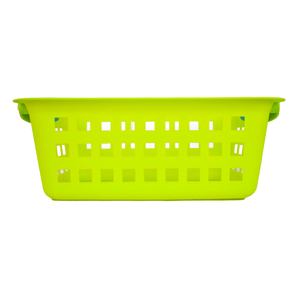 Canasta Multiusos color Lima con Azul 27x20x10 cm