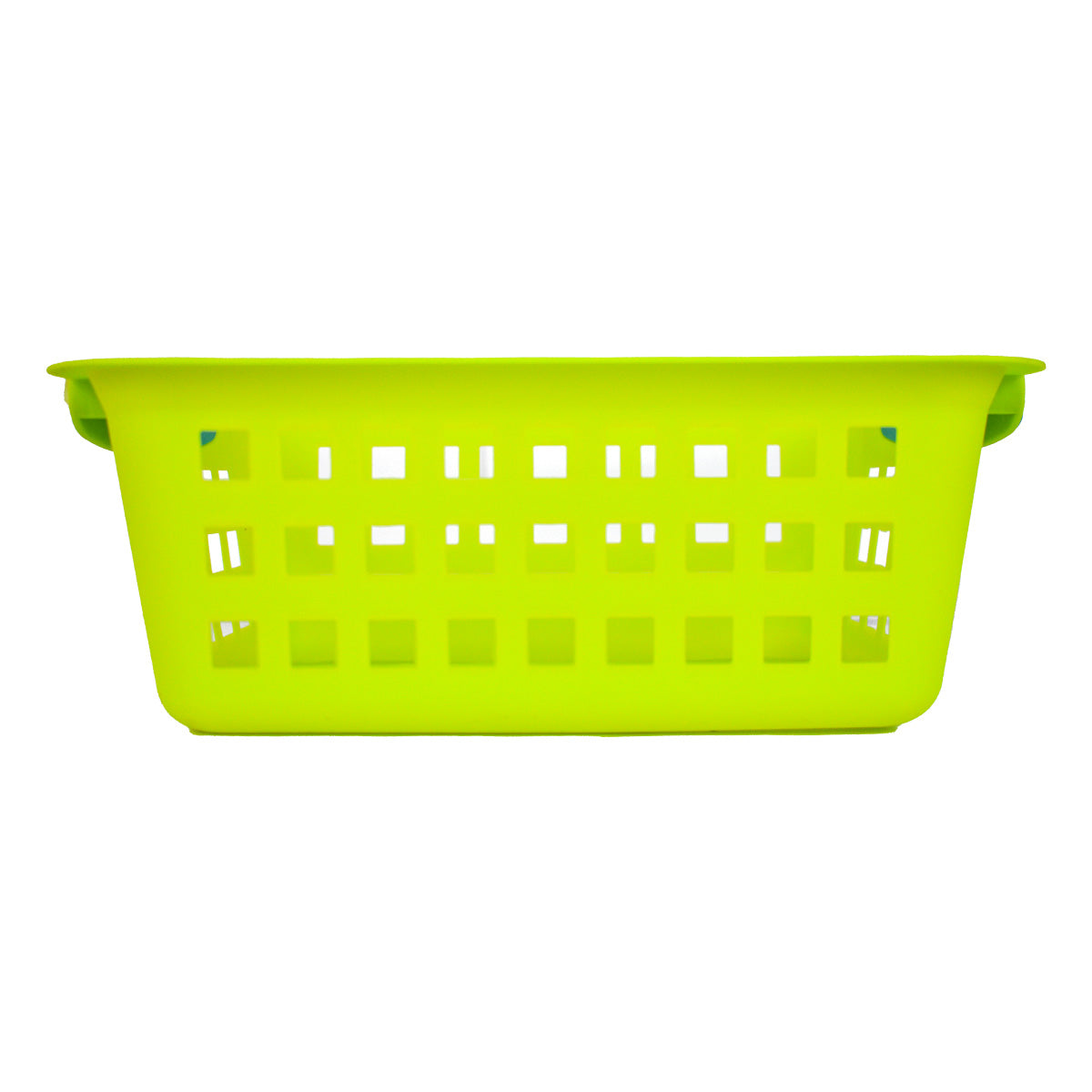 Canasta Multiusos color Lima con Azul 27x20x10 cm