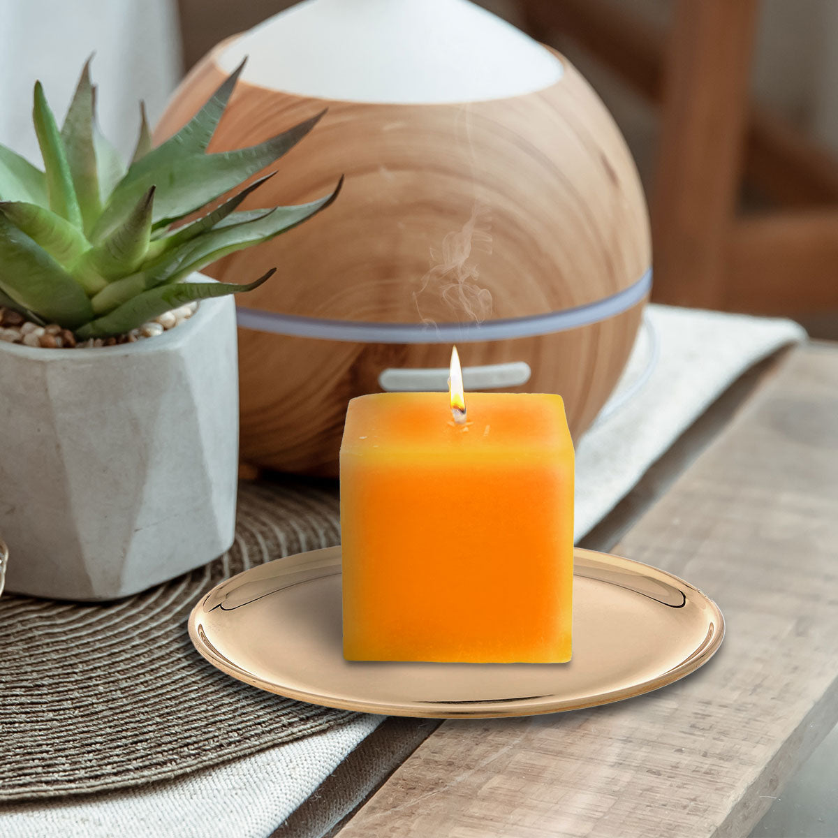 Mini Cirio Aromático color Naranja