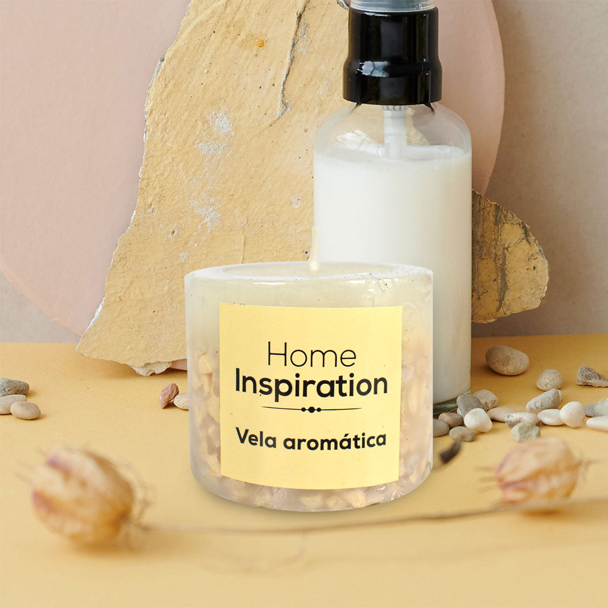 Vela Home Inspiration color Crema 5.5x6cm