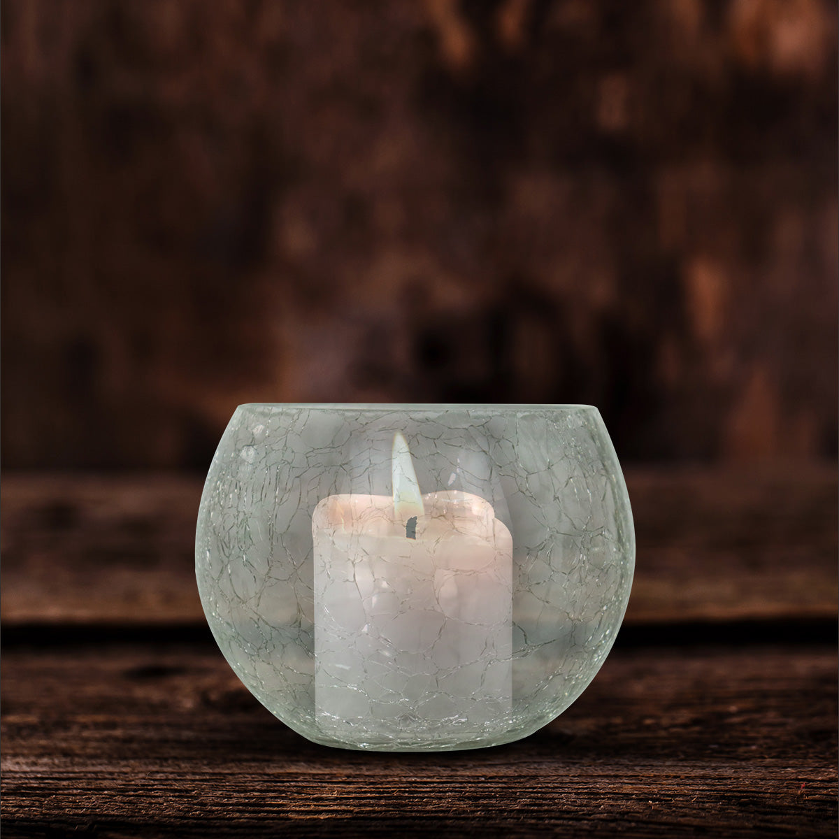 Portavela Craquelado Deluxe 10X10X7.5cm