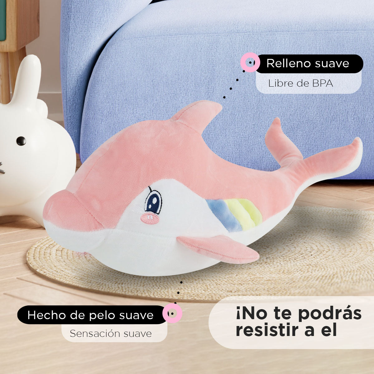 Delfín de Peluche Color Rosa