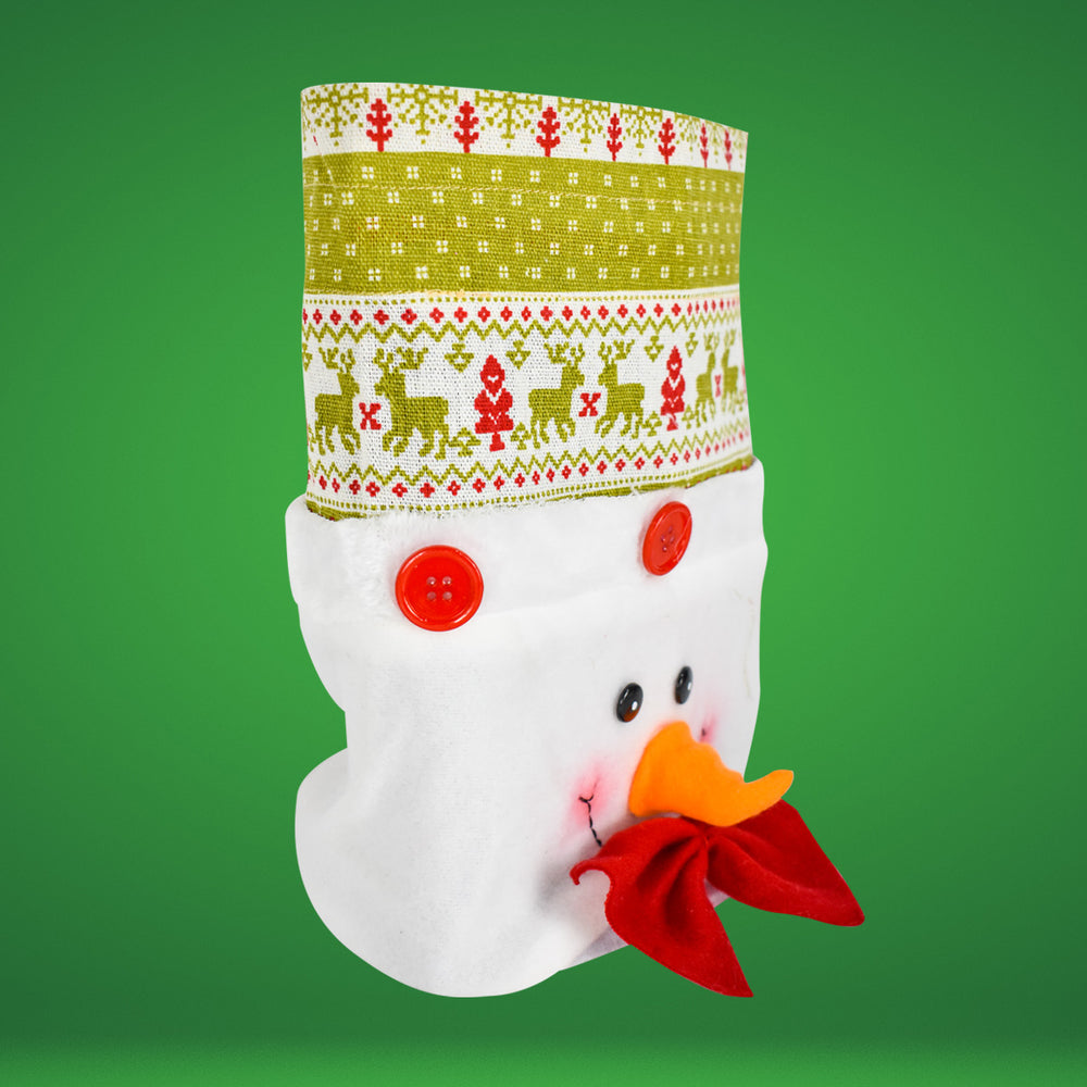 Bolso Navideño Muñeco de Nieve 26x22cm