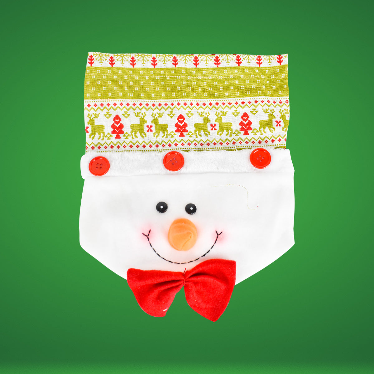 Bolso Navideño Muñeco de Nieve 26x22cm