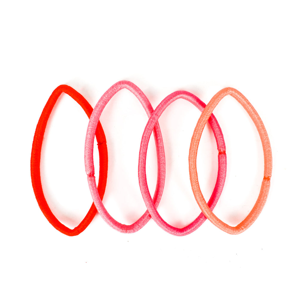 Paquete de 20 Ligas para el Cabello Tonalidades Rosas