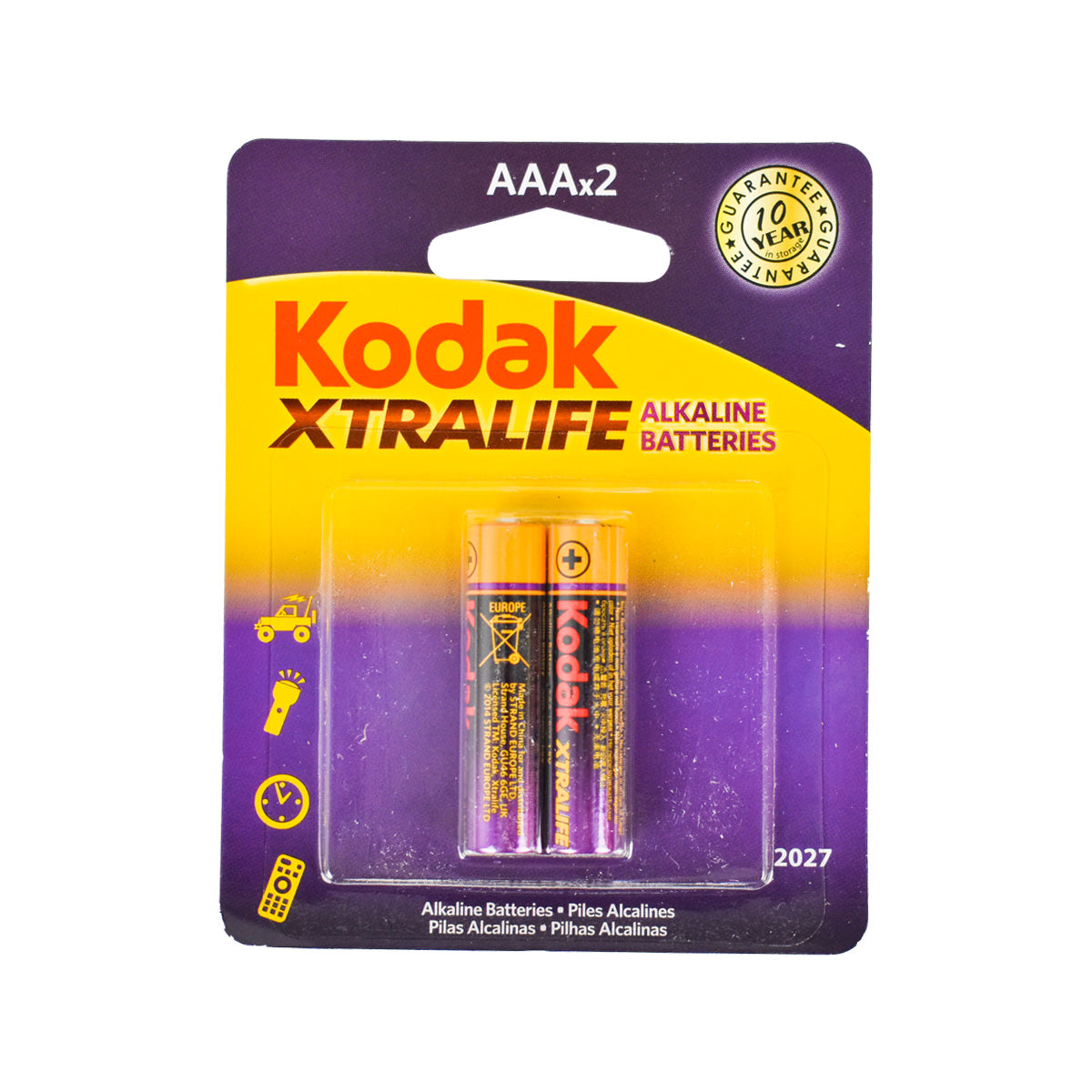 Kodak Baterías AAA Xtralife, 2 pzas