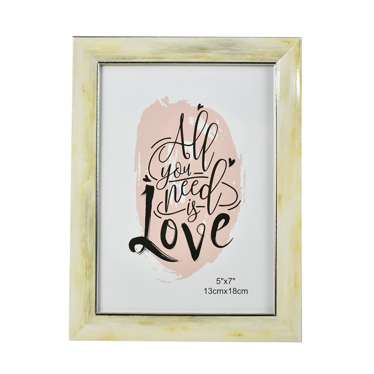 Portarretrato con acabo de mármol color Beige