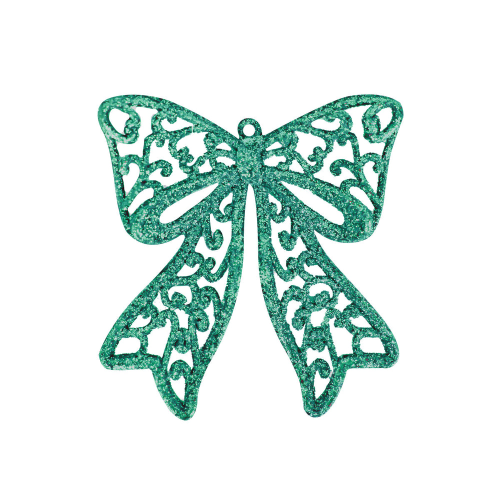 Moño Decorativo Navideño color Azul 12cm