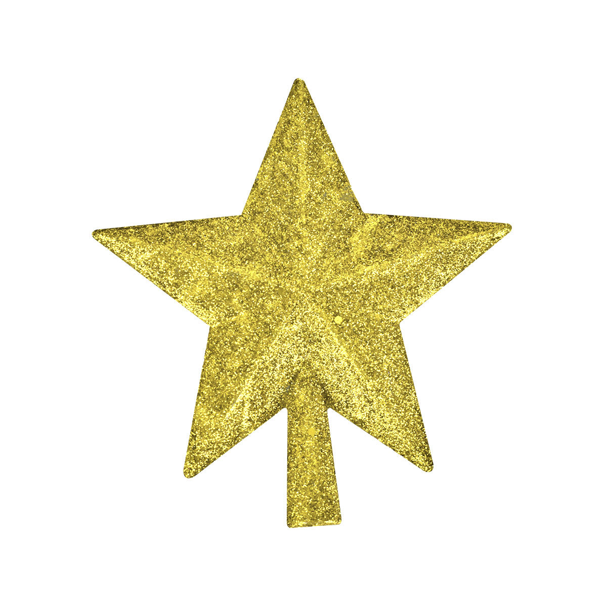 Estrella de Árbol, Color Dorado, Glitter