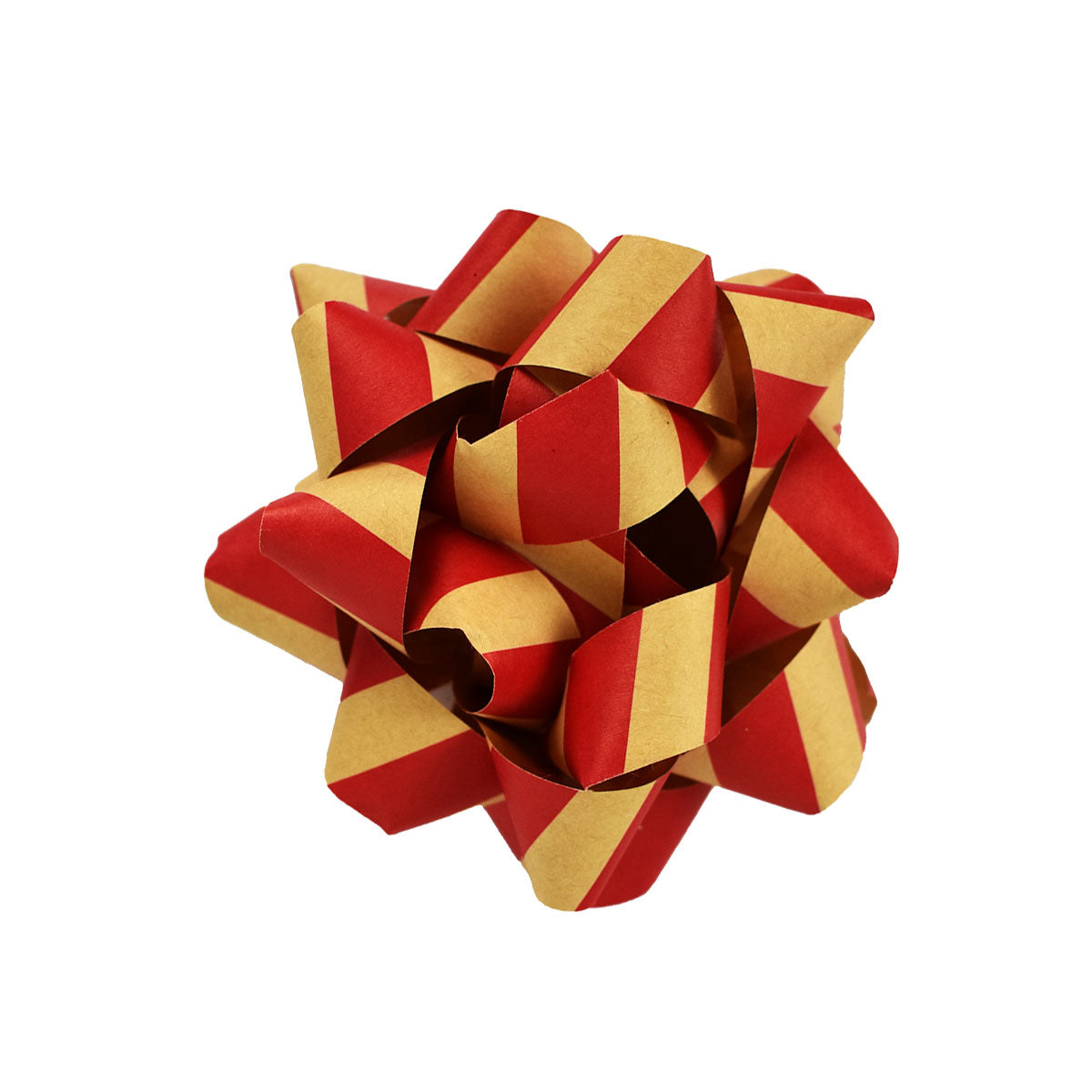 Moños para Regalo Navideño, Rojo/Beige, 2 piezas.