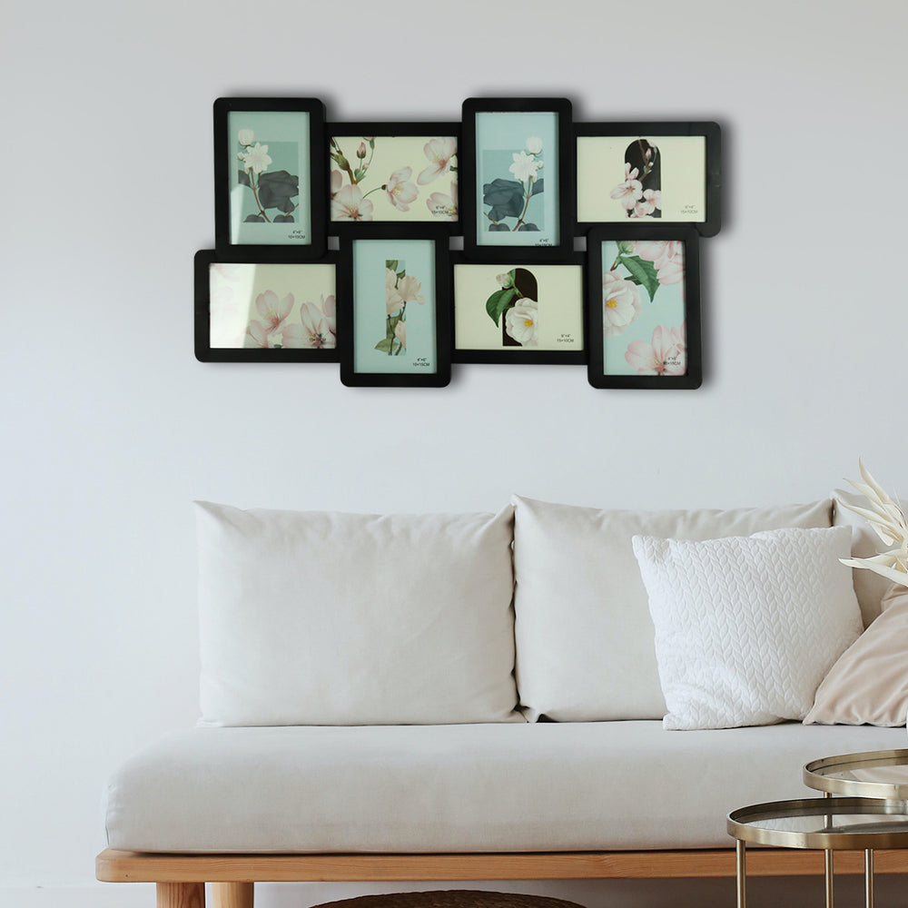 Portarretrato Familiar 8 fotos color Negro