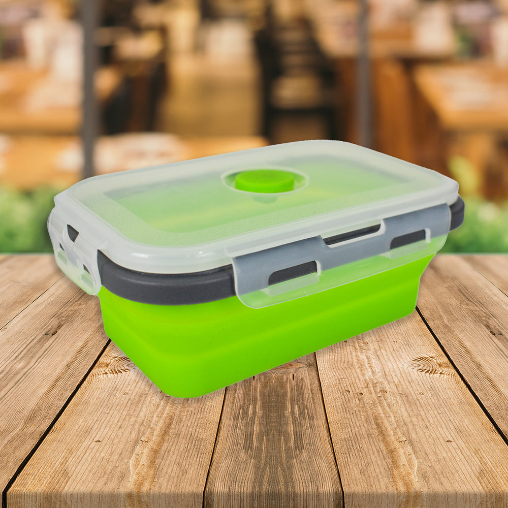 Tazón rectangular de silicón plegable 500ml