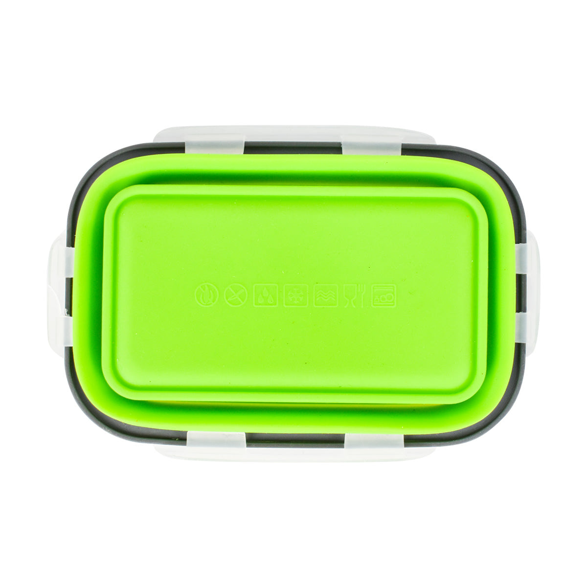 Tazón rectangular de silicón plegable 500ml