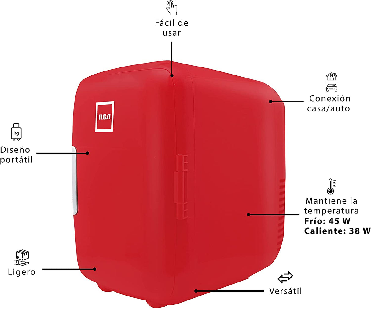 Mini Refrigerador RCA Rojo