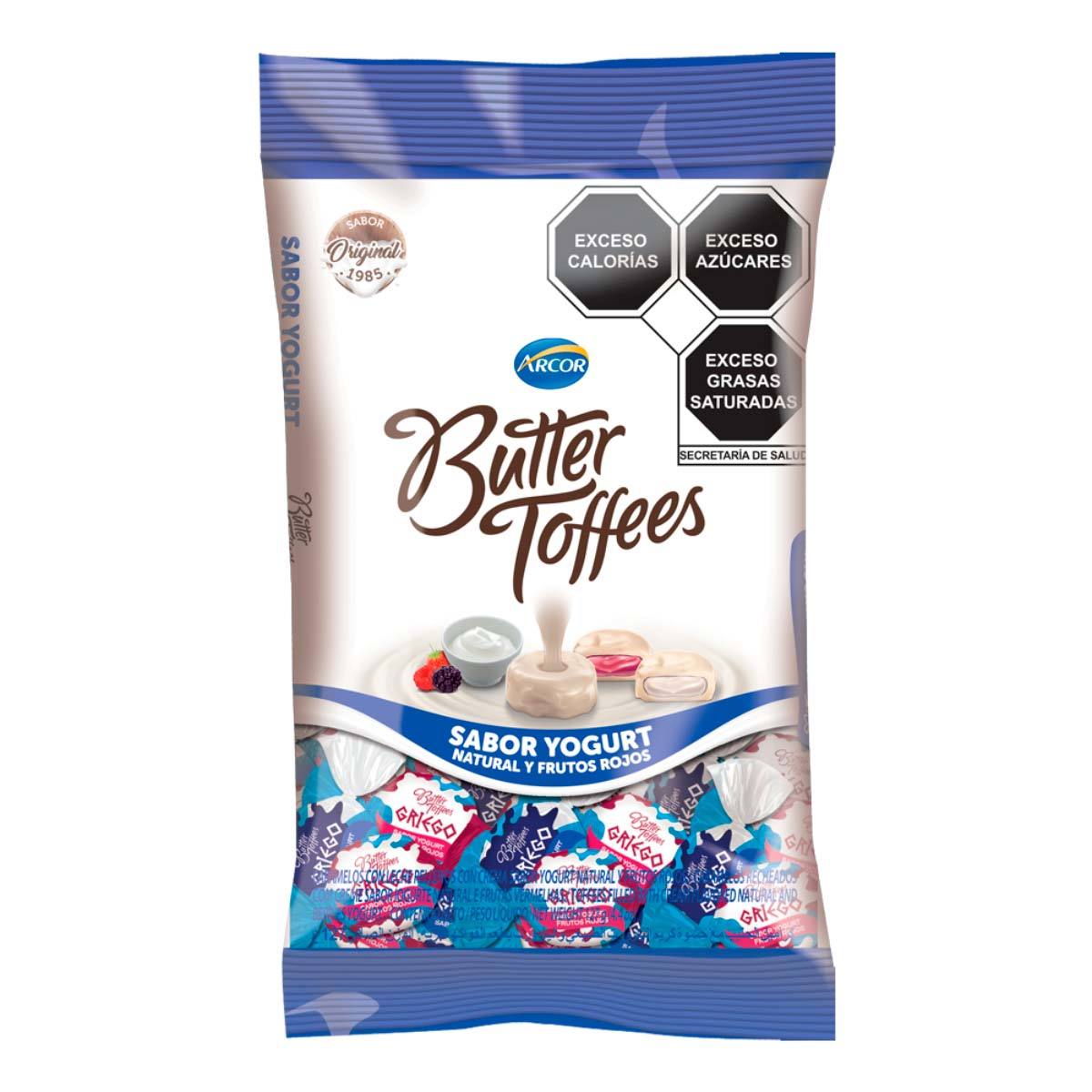 Butter Toffees Arcor Sabor Yogurt Natural y Frutos Rojos 126g