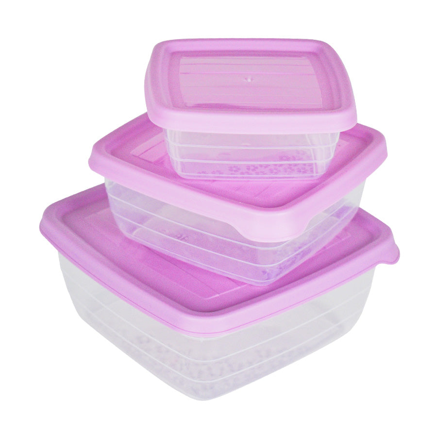 Juego de Contenedores Herméticos para AlimentosNirmal 3pzas Color Lila