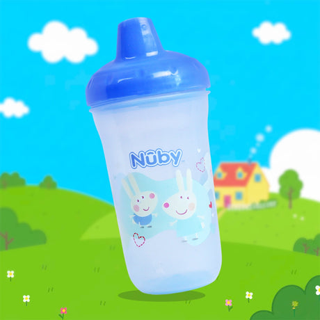 Vaso Entrenador Antiderrames Nuby, Pepa Pig, Color Azul, 300 ml