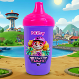 Vaso Entrenador Antiderrames Nuby, Paw Patrol, Color Morado, 300 ml