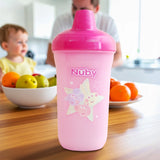 Vaso Entrenador Antiderrames Nuby, Pepa Pig, Color Rosa, 300 ml