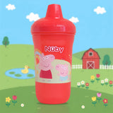 Vaso Entrenador Antiderrames Nuby, Pepa Pig, Color Rojo, 300 ml
