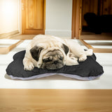 Cama para Mascota en Forma de Hueso color Negro