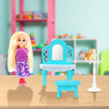 Set de Muñeca Emily con Accesorios, 4 pzas, Vestido Color Morado